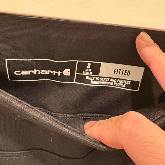 NWT Carhartt Womens Fitted Utility Jeans Black Size S Pull Up - Picture 6 of 8